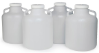 (4) darabos 10 literes polietilén palack készlet, kupakokkal