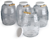 (4) darabos 10 literes üvegpalack készlet, PTFEbélésű kupakokkal