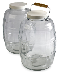 (2) darabos 10 literes üvegpalack készlet, PTFEbélésű kupakokkal