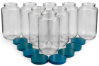 (8) darabos 950 ml-es üvegpalack készlet, PTFEbélésű kupakokkal