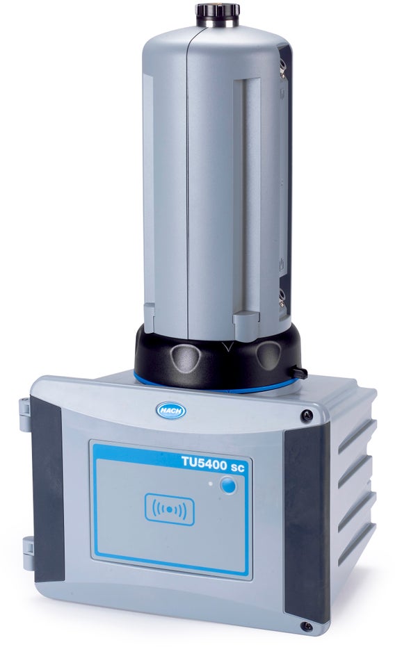 TU5300sc alacsony tartományban működő lézeres zavarosságmérő áramlásérzékelővel, automatikus tisztítóegységgel és RFID technológiával, ISO verzió
