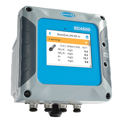 SC4500 vezérlő, Prognosys, 5 db mA-kimenet, 1 digitális érzékelő, 1 analóg pH/ORP, 100-240 V AC, tápvezeték nélkül