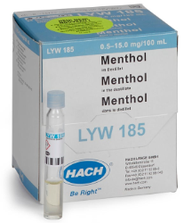 Küvettateszt desztillátum mentoltartalmához, 0,5-15 mg mentol/100 mL