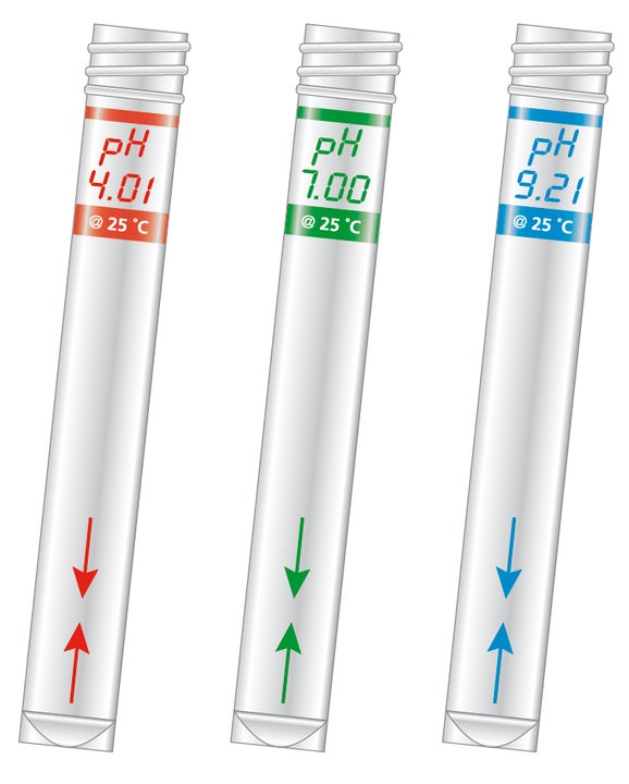 Sension+ 3x10 mL nyomtatott cső pH kalibráláshoz, hordozható műszerekhez