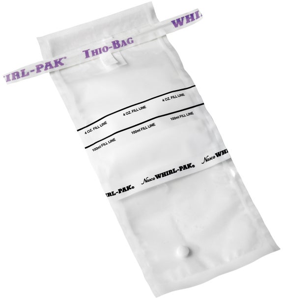 Bag, sterile, WhirlPak w/ dechlorinating agent, 100 mL, 25/pk