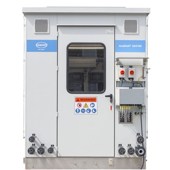 AnaShell walk-in Analytical Shelter Type AS4700, H=2.66m x W=2m x D=5m, for up to eight analysers plus sample preconditioning, with window