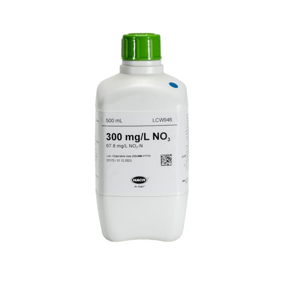 Nitrát standard, 300 mg/L NO₃ (67,8 mg/L NO₃-N), 500 mL